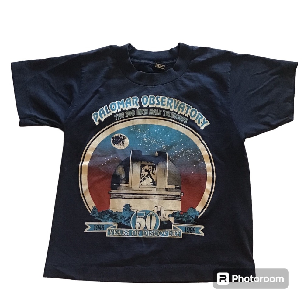 Vtg Palomar Observatory 200” Hale Telescope Single Stitch T Shirt Kids Sz 10-12